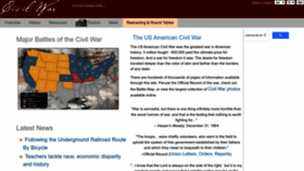 What Civilwar.com website looked like in 2022 (1 year ago)