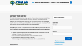 What Clinlabnavigator.com website looked like in 2022 (1 year ago)