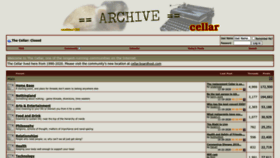 What Cellar.org website looked like in 2022 (2 years ago)