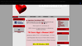 What Cardiorete.it website looked like in 2022 (1 year ago)