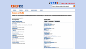 What Chefdb.com website looked like in 2022 (1 year ago)
