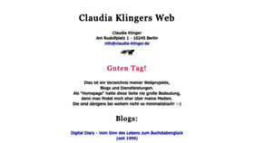 What Claudia-klinger.de website looked like in 2022 (4 years ago)