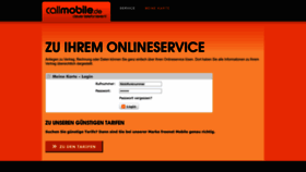 What Callmobile.de website looked like in 2022 (1 year ago)
