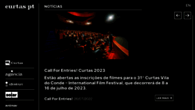 What Curtas.pt website looked like in 2022 (1 year ago)