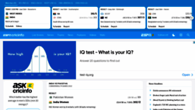 What Cricket.org website looked like in 2022 (3 years ago)