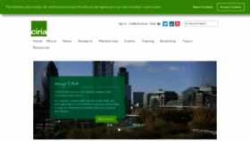 What Ciria.org website looked like in 2022 (2 years ago)