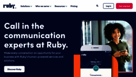 What Callruby.com website looked like in 2022 (1 year ago)