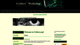What Critters.org website looked like in 2022 (1 year ago)