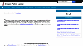 What Crochetpatterncentral.com website looked like in 2022 (1 year ago)