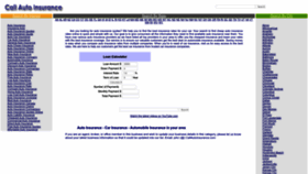 What Callautoinsurance.com website looked like in 2022 (1 year ago)