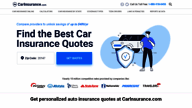 What Carinsurance.com website looked like in 2022 (1 year ago)