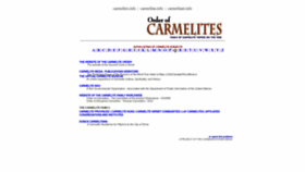What Carmelites.info website looked like in 2022 (1 year ago)