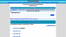 What Coolmusicz.net website looked like in 2022 (1 year ago)