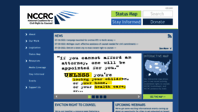 What Civilrighttocounsel.org website looked like in 2022 (1 year ago)