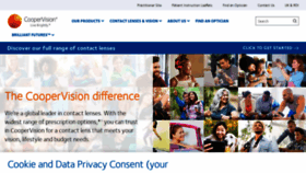 What Coopervision.co.uk website looked like in 2022 (1 year ago)