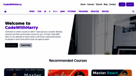 What Codewithharry.com website looked like in 2022 (1 year ago)