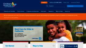 What Childrenshospitalla.org website looked like in 2022 (1 year ago)
