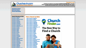 What Churches-in.com website looked like in 2022 (1 year ago)
