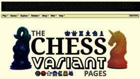 What Chessvariants.org website looked like in 2022 (1 year ago)