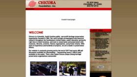What Chicora.org website looked like in 2022 (1 year ago)