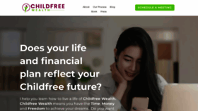What Childfreewealth.com website looked like in 2022 (1 year ago)