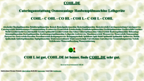 What Cohl.de website looked like in 2022 (1 year ago)