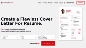 What Coverletterforresume.com website looked like in 2022 (1 year ago)