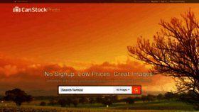 What Canstockphoto.com website looked like in 2022 (1 year ago)