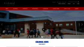 What Colonialsd.org website looked like in 2022 (1 year ago)