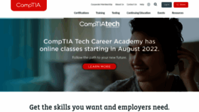What Comptia.org website looked like in 2022 (1 year ago)