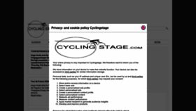 What Cyclingstage.com website looked like in 2022 (1 year ago)
