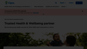 What Cignahealthbenefits.com website looked like in 2022 (1 year ago)