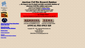 What Civilwardata.com website looked like in 2022 (1 year ago)
