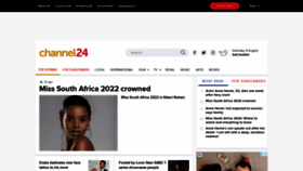 What Channel24.co.za website looked like in 2022 (1 year ago)