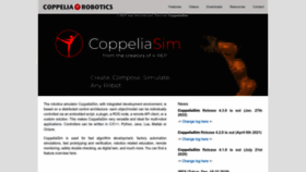 What Coppeliarobotics.com website looked like in 2022 (1 year ago)