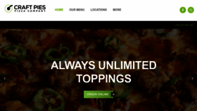 What Craftpiespizza.com website looked like in 2022 (1 year ago)