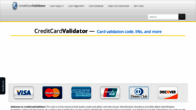 What Creditcardvalidator.org website looked like in 2022 (1 year ago)