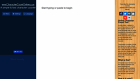 What Charactercountonline.com website looked like in 2022 (2 years ago)