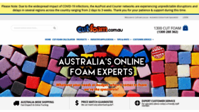 What Cutfoam.com.au website looked like in 2022 (1 year ago)