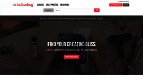 What Creativebug.com website looked like in 2022 (1 year ago)