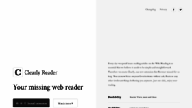What Clearlyreader.com website looked like in 2022 (1 year ago)