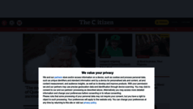 What Citizen.co.za website looked like in 2022 (1 year ago)