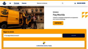 What Correos.es website looked like in 2022 (1 year ago)