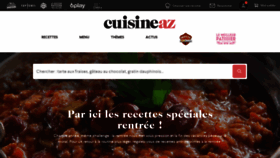What Cuisineaz.com website looked like in 2022 (1 year ago)