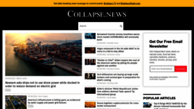 What Collapse.news website looked like in 2022 (1 year ago)