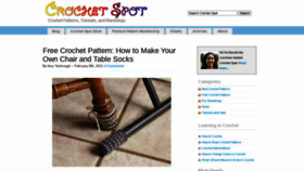 What Crochetspot.com website looked like in 2022 (1 year ago)