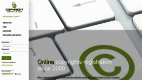 What Copyrightdepot.com website looked like in 2022 (1 year ago)