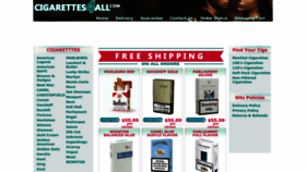What Cigarettes4all.com website looked like in 2022 (1 year ago)