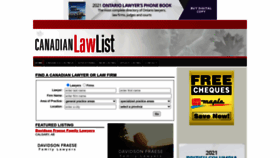 What Canadianlawlist.com website looked like in 2022 (1 year ago)