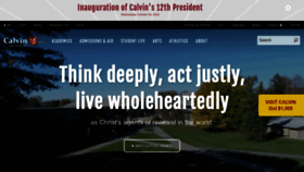 What Calvin.edu website looked like in 2022 (1 year ago)